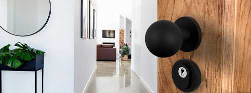 Deurklink rond zwart