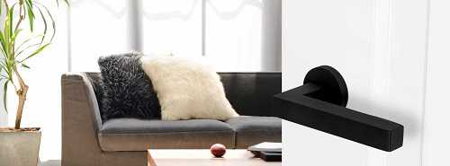 Deurklink zwart industrieel