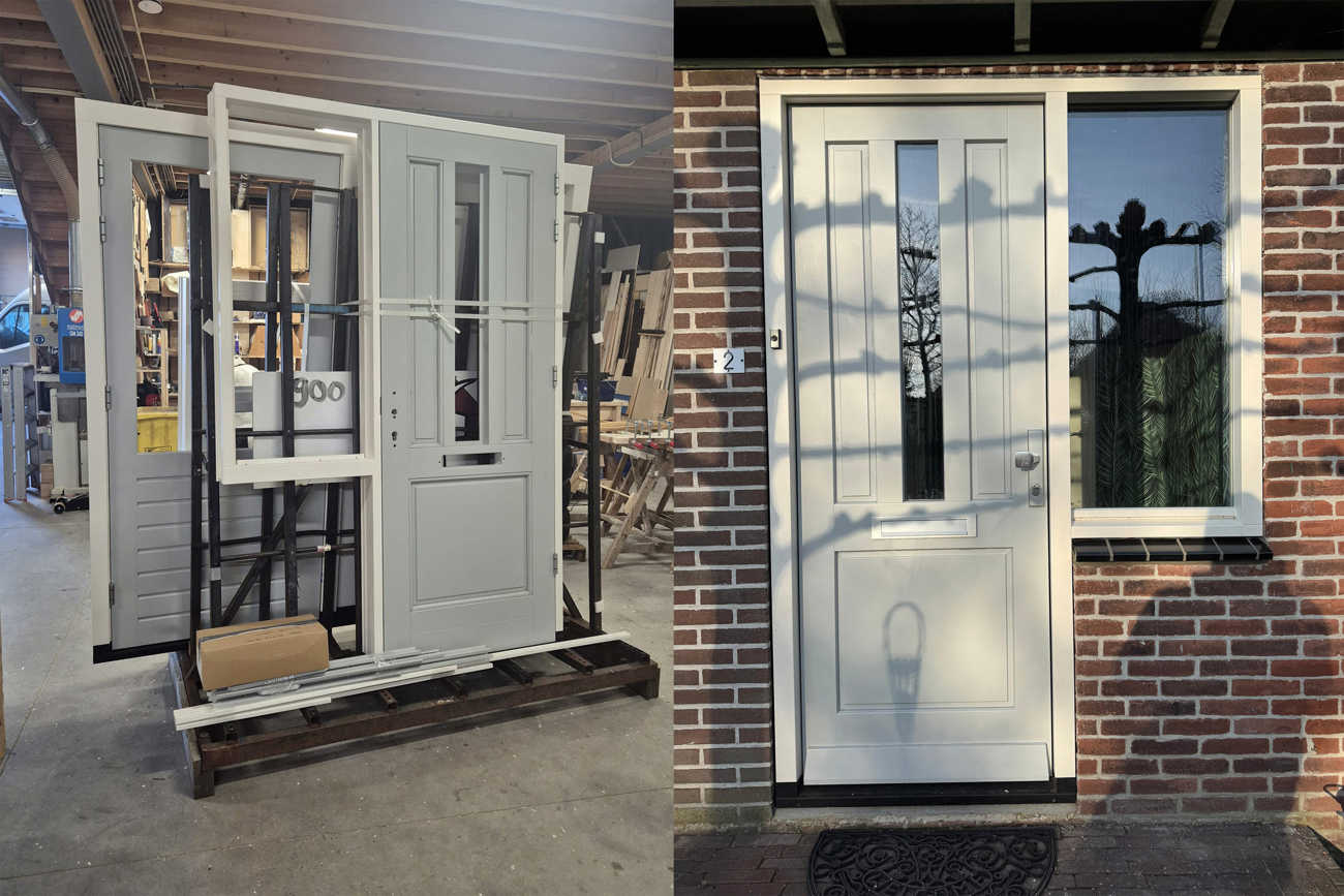 Maatwerk voordeur en raam in bestaande gevel