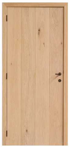 Eikenhouten deur - verticaal 4 stroken